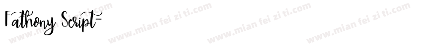 Fathony Script字体转换